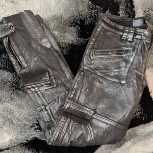 Ralph Lauren Silver Cargo Moto Jeans US  Size 30